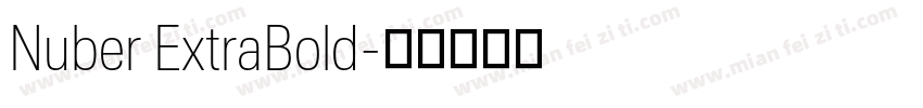 Nuber ExtraBold字体转换
